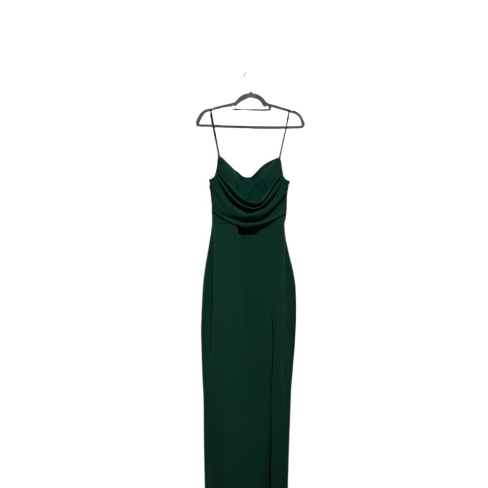 Fashion Nova Strapless Dark Green Dress
